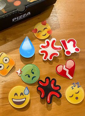 emoji表情包滴汗发夹顶夹边夹生气刘海夹子水滴流汗黄豆发卡发饰