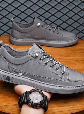 板鞋男2021秋季新品跨境爆款冰丝透气休闲男士板鞋欧洲站男鞋批发