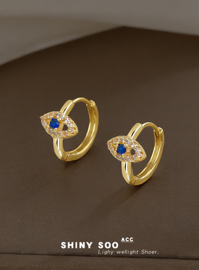 微镶锆石简约时尚感眼睛耳饰个性跨境热销工厂耳扣饰品女货源