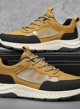 增高运动鞋厚底跑步鞋透气网面鞋时尚百搭轻便舒适2025新款男鞋