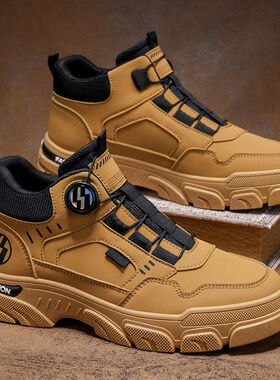 男鞋2026新款春季高帮耐磨马丁靴男士英伦风休闲运功潮鞋防滑靴子