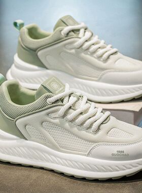 2026男鞋新款春季透气镂空网面鞋休闲百搭青少年增高跑步运动潮鞋