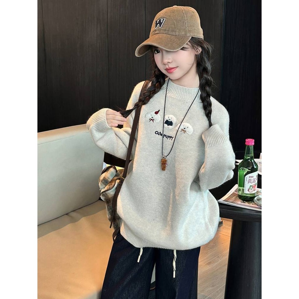 商场品牌女童毛衣秋冬款2025新款洋气儿童内搭上衣冬季女孩大童针