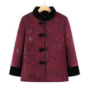 专柜品牌老年人棉袄女加肥加大码胖老太太特大码冬季棉服奶奶宽松