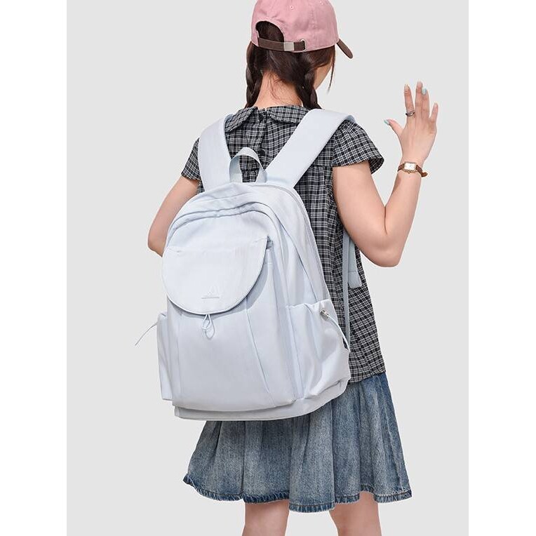 专柜品牌温柔纯色系列小清新背包韩系ins风少女上课假期旅行多用