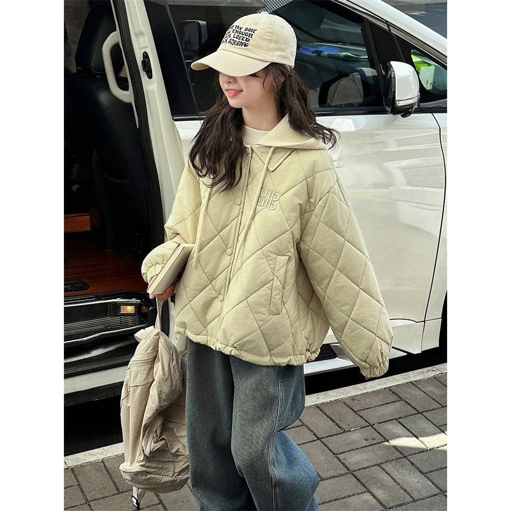 商场品牌女童棉服外套秋冬2025新款儿童洋气时髦短棉衣女大童夹棉