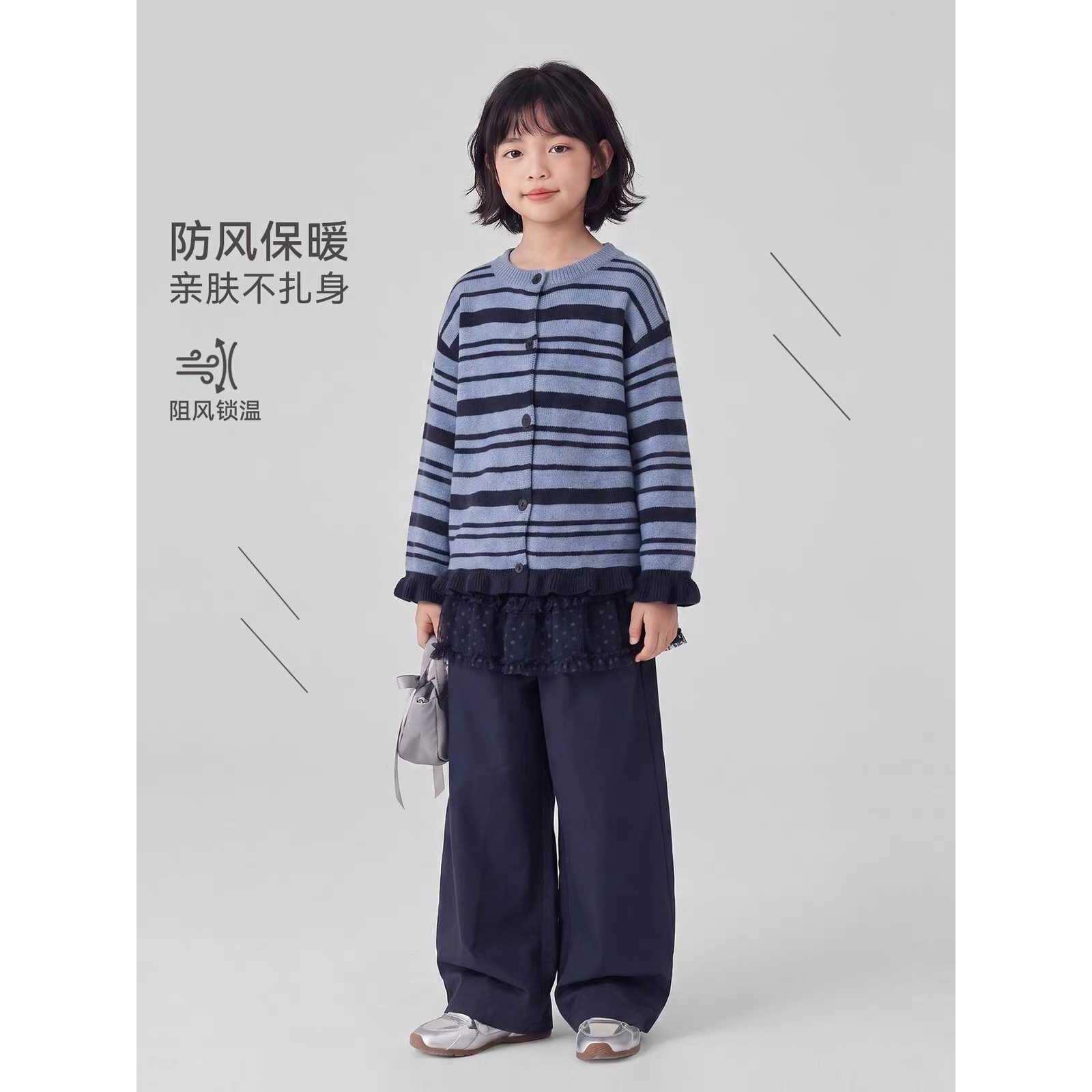 专柜品牌女童套装2026新款女孩儿童秋季休闲毛衣洋气女大童衣服韩