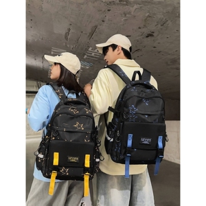 专柜品牌美式潮酷街头感泼墨星芒机能风背包高品质气垫款男大体育