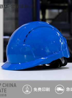 海华A9式安全帽工地国标电力施工蓝色安全帽电绝缘工作帽领导印字