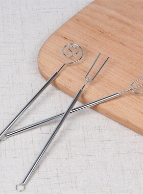 不锈钢巧克力甜点叉 3件10件套巧克力球棒装饰插具浸叉巧克力工具