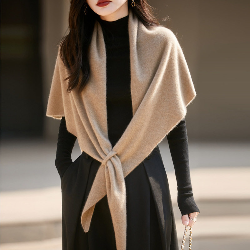 纯羊毛针织披肩女2025年秋冬新款纯色保暖多功能三角围巾斗篷,服饰配件/皮带/帽子/围巾,围巾/丝巾/披肩,淘宝优惠券,粉丝福利购,淘宝优惠卷