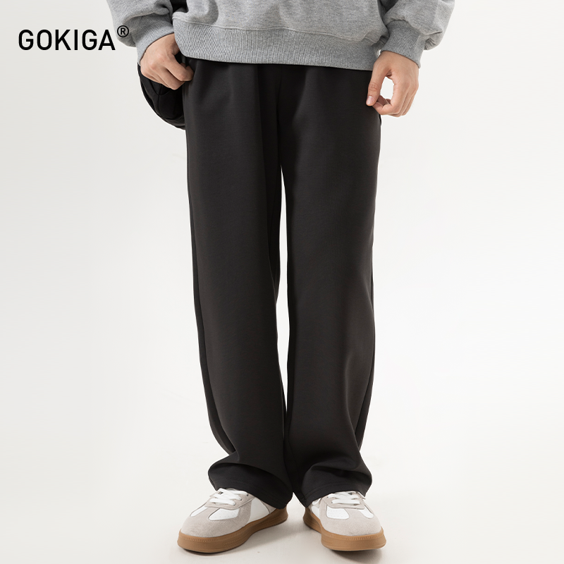 GOKIGA潮流百搭休闲直筒卫裤男秋