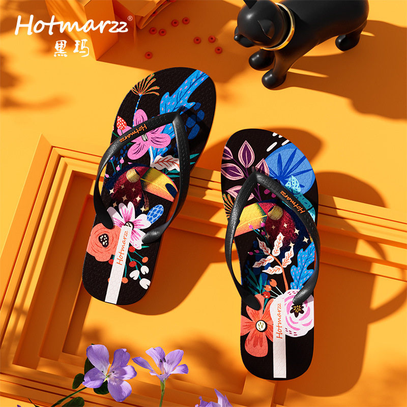 hotmarzz/黑玛人字拖女夏外穿夹脚拖鞋海边防滑新款凉拖女夏季,女鞋,人字拖,淘宝优惠券,粉丝福利购,淘宝优惠卷