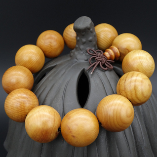 天然南方红豆杉木佛珠手串男女款文玩饰品108颗念珠红木手链文玩