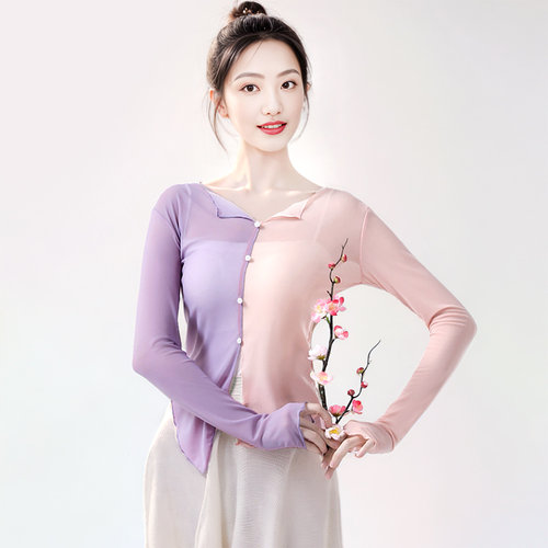 现代舞舞蹈练功服身韵形体上衣女