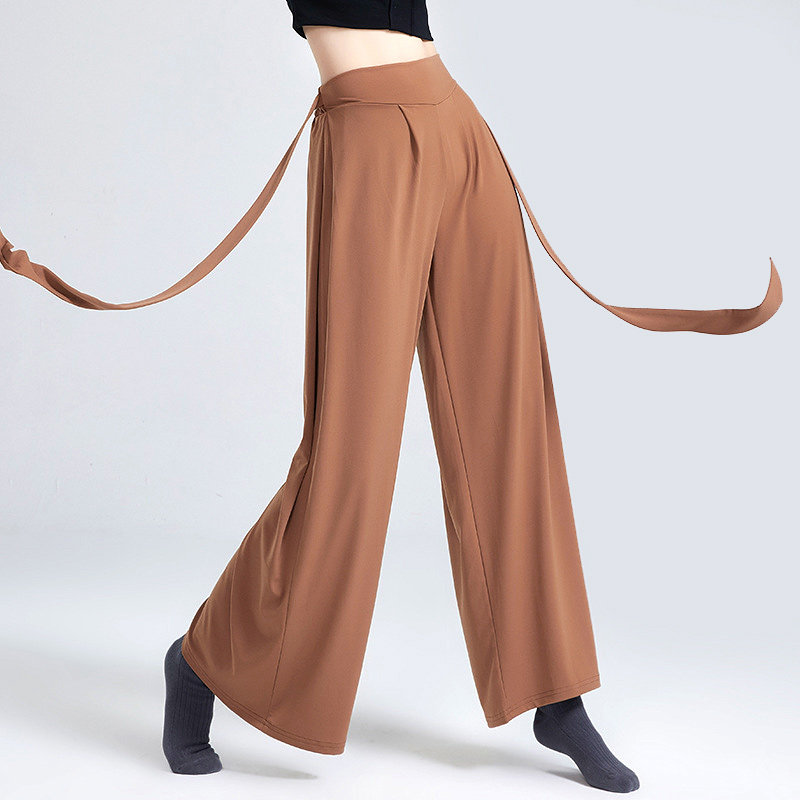 现代舞练功服成人舞蹈飘带阔腿裤