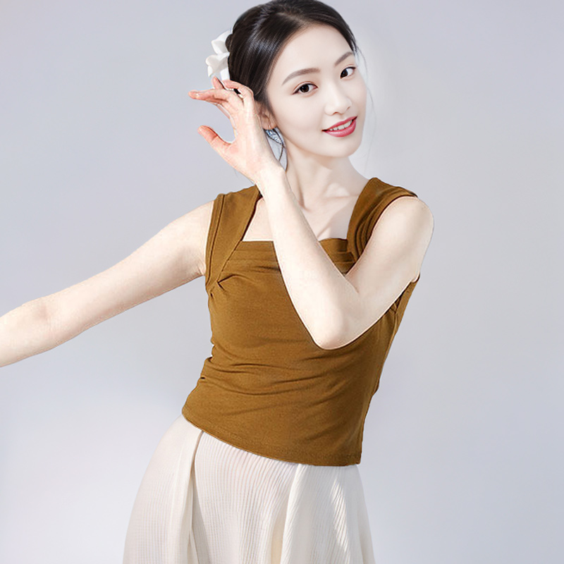 练功服上衣无袖修身背心训练服女
