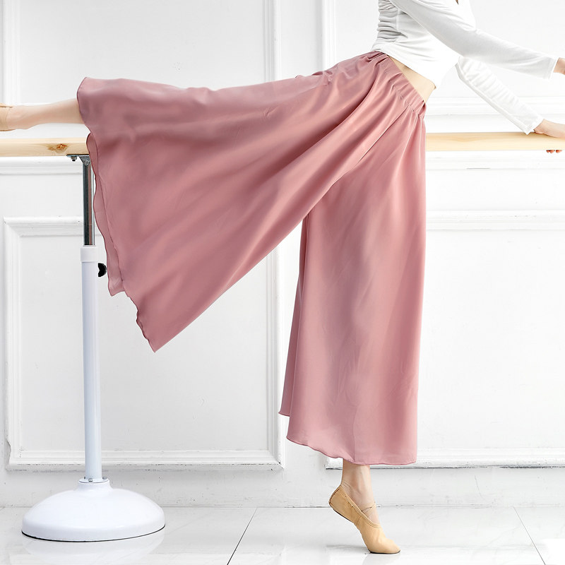 现代舞服阔甩裤绸缎爵士直筒