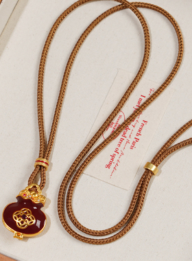 红色滴油锆石貔貅福袋毛衣链高级感轻奢小众项链配饰女本命年饰品