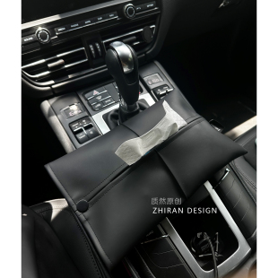 怎么能少了黑色 肤感皮革纸巾袋 质然原创设计车载暗黑色纸巾套