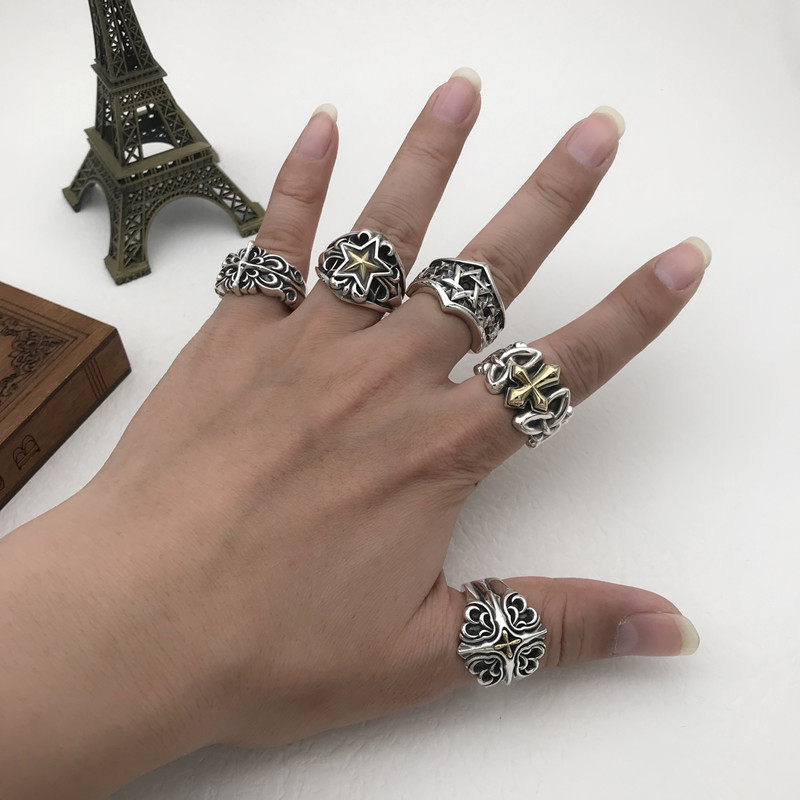 纯银戒指男霸气时尚个性潮饰