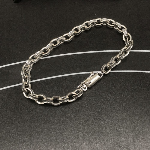 纯银手链字母链情侣时尚欧美潮饰