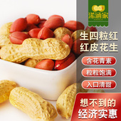 包邮 2025年红皮花生米带壳四粒散装 新鲜晒干农家自种红皮花生5斤