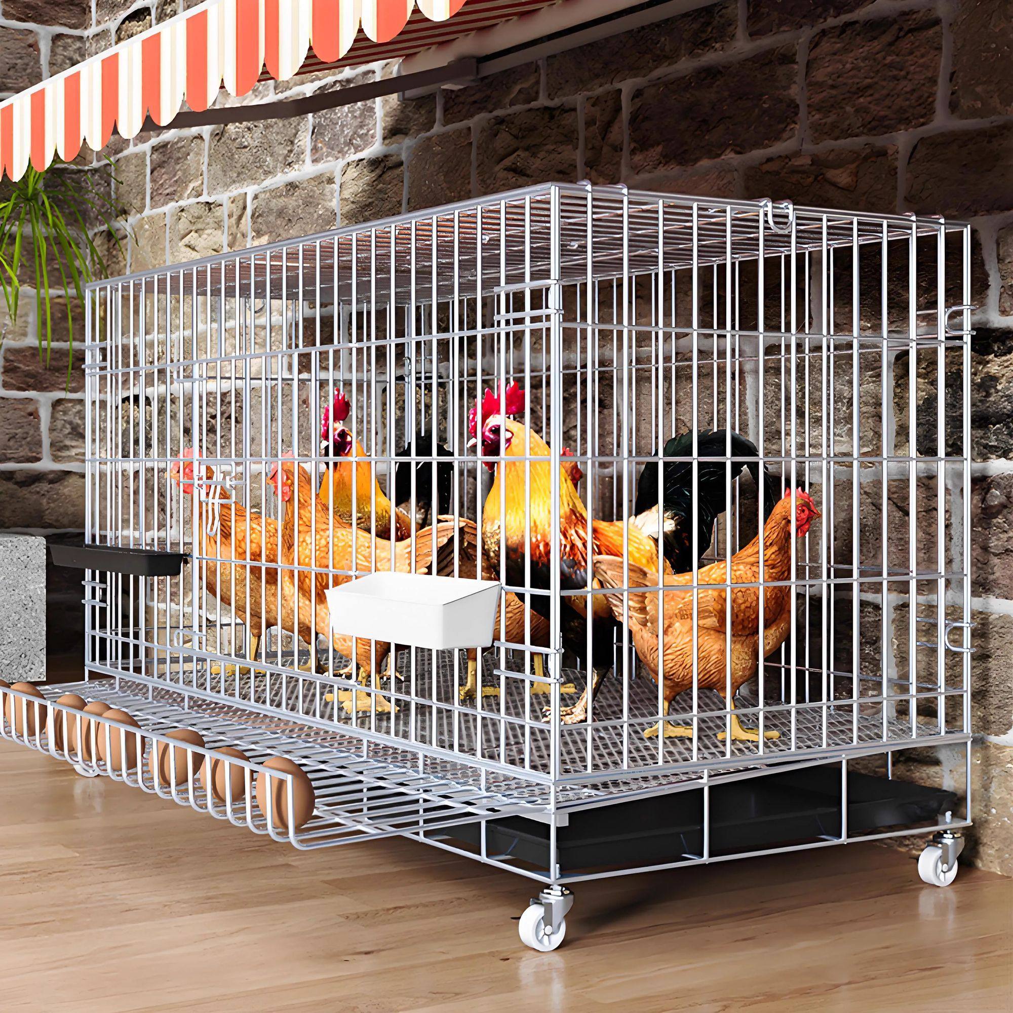 鸡笼子家用室外大号自动清粪养鸡笼鸭笼子室内小鸡鸽子笼子鸡窝笼