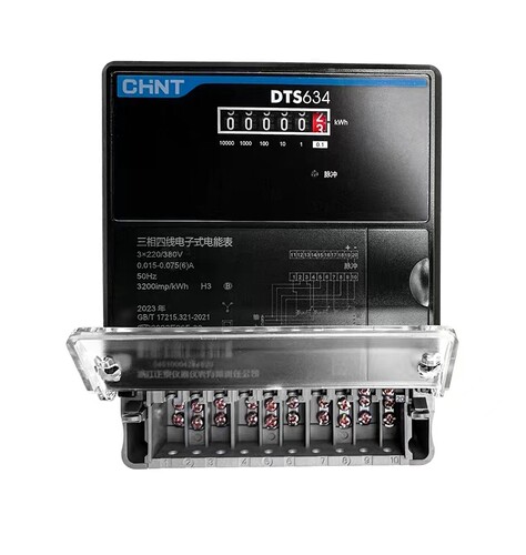 正泰三相四线电表380v工业互感器表DTS634电度表6A40A60A100A