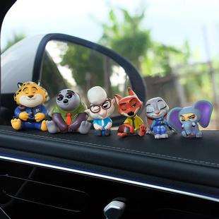 疯狂动物城车载摆件坐坐靠肩可爱尼克狐尼克朱迪手办萌粒生日礼物