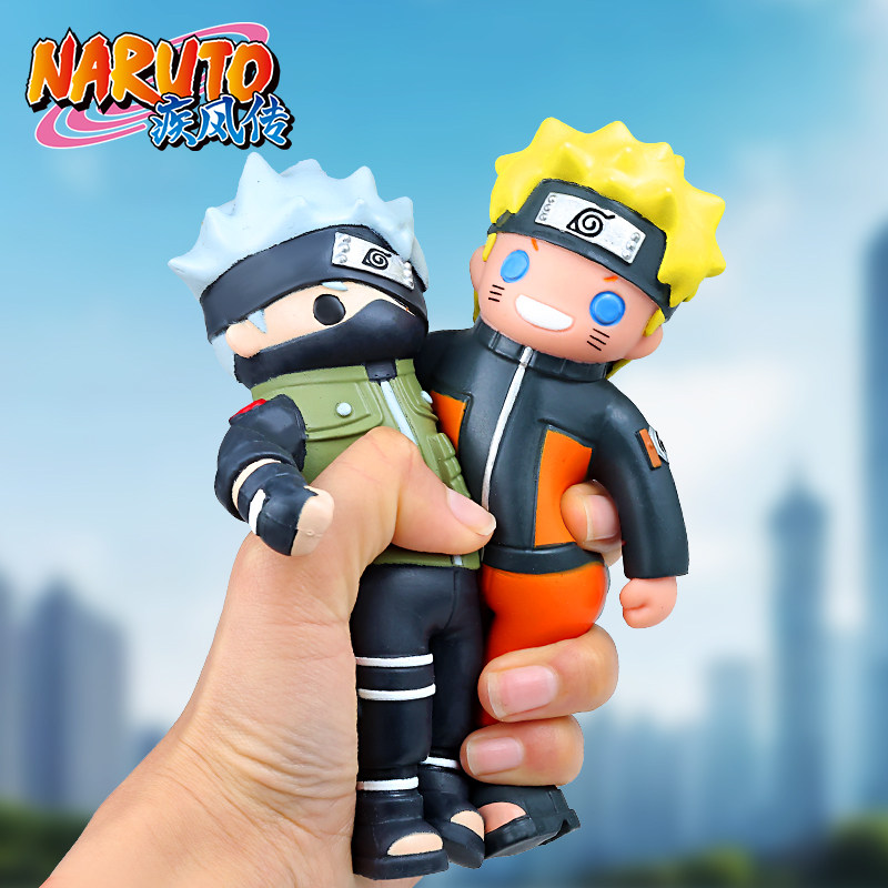 火影忍者软胶拉伸卡卡西鸣人佐助捏捏乐弹力儿童解压男孩手办玩具