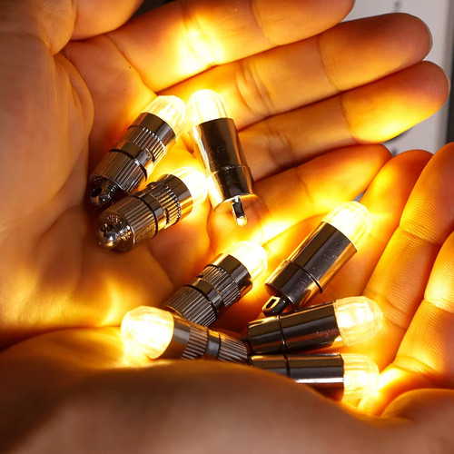 3个电镀防水灯led螺纹旋转发光常亮/闪光手工创意灯可悬挂派对灯