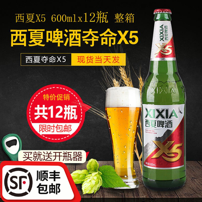 西夏啤酒600ml*12瓶宁夏精酿啤酒