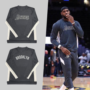 湖人篮网快船儿童篮球训练服速干长袖T恤热身运动投篮出场服男