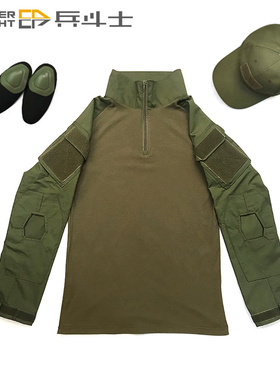 国产复刻GEN2军绿色蛙服上衣 RG绿G2蛙皮军迷绿色蛙皮卫衣