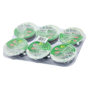 广西梧州双钱牌原味迷你碗装龟苓膏120g*6碗/托零食