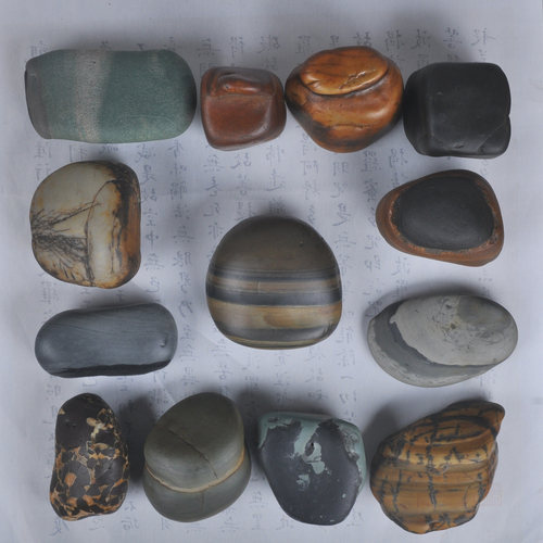 大湾石天然招财中式文房手把件