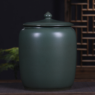 景德镇陶瓷米缸茶叶缸水缸油缸20斤25斤30斤50斤防潮防虫密封带盖