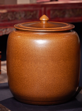 景德镇陶瓷米缸油缸面粉桶带盖家用20/30/50斤防潮防虫密封储水罐