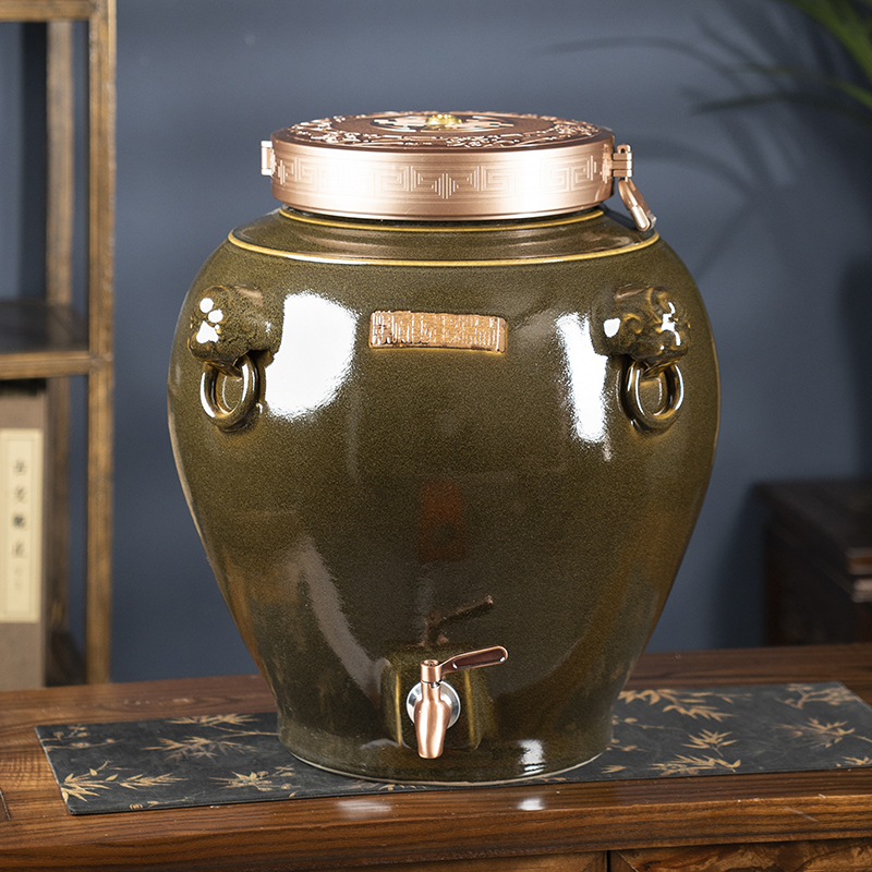 景界仿古加厚密封陶瓷酒坛酒缸罐
