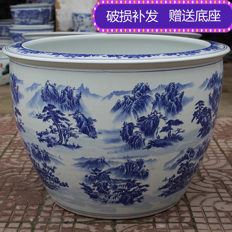 陶瓷老式庭院睡莲盆摆件荷花缸