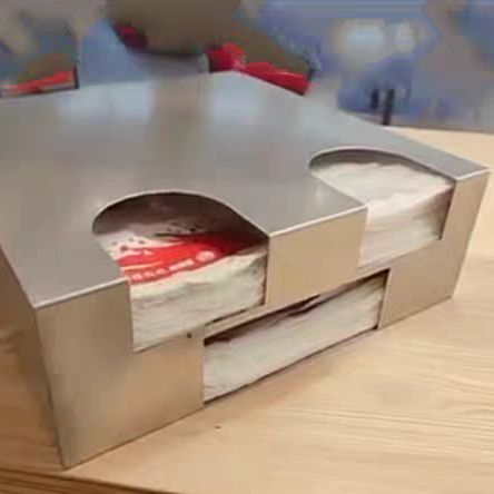 加厚不锈钢收纳盒外卖袋饮料袋大小外卖袋前台打包带三格收纳盒