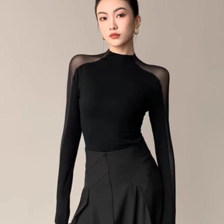 半高领上衣网纱半高领上衣网纱