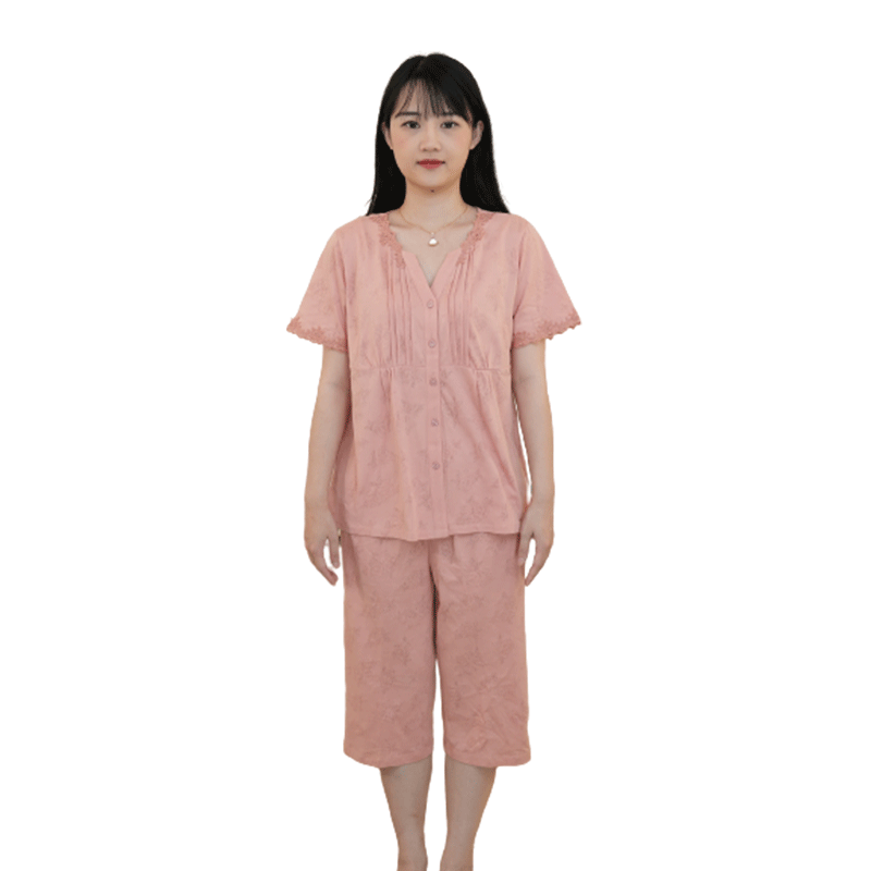 秋鹿针织玫瑰睡衣夏天女款