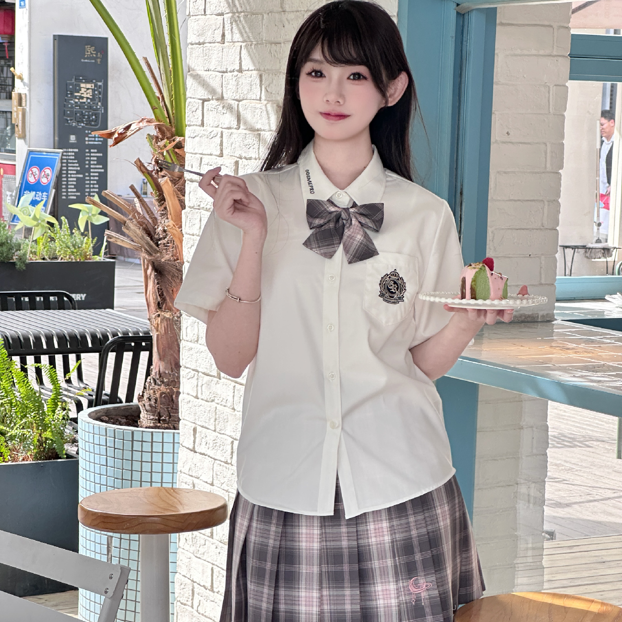 COSMEPRO【草莓奥利奥】原创JK格裙春夏新品粉色甜美