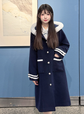 COSMEPRO 北海道之雪 复古甜美小个子保暖JK毛呢大衣