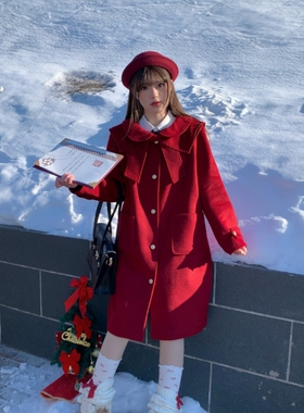 COSMEPRO 岚华 在逃公主设计感羊毛大衣冬季保暖外套