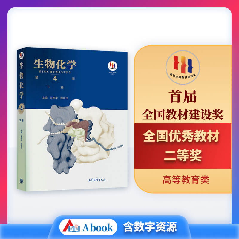 官方正版 生物化学（第4版）（下册） 朱圣庚 徐长法 高等教育出版社 生物分子分解和合成代谢 基因工程 蛋白质工程  蛋白质组学