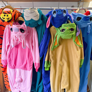 COS演出卡通动物动漫史迪仔成人派对表演服连体家居服睡衣