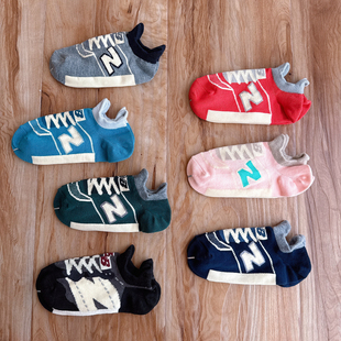 日单女士运动短袜跑步船袜精英低帮潮袜青年流行棉袜新款 透气舒适